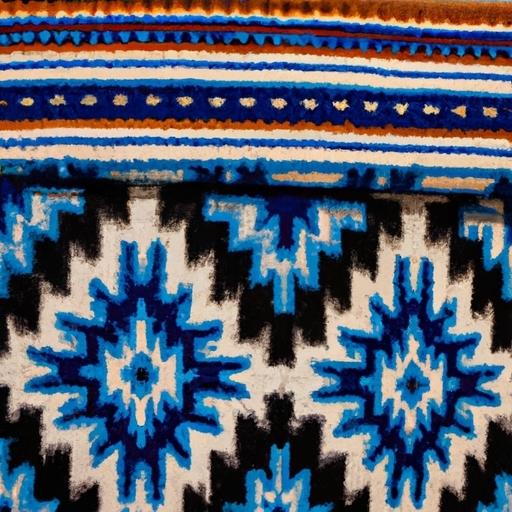 hand-woven area rugs in southwestern style